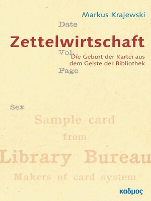 cover image of ZettelWirtschaft